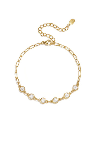 Pulsera Maglia · eslabón y circonitas