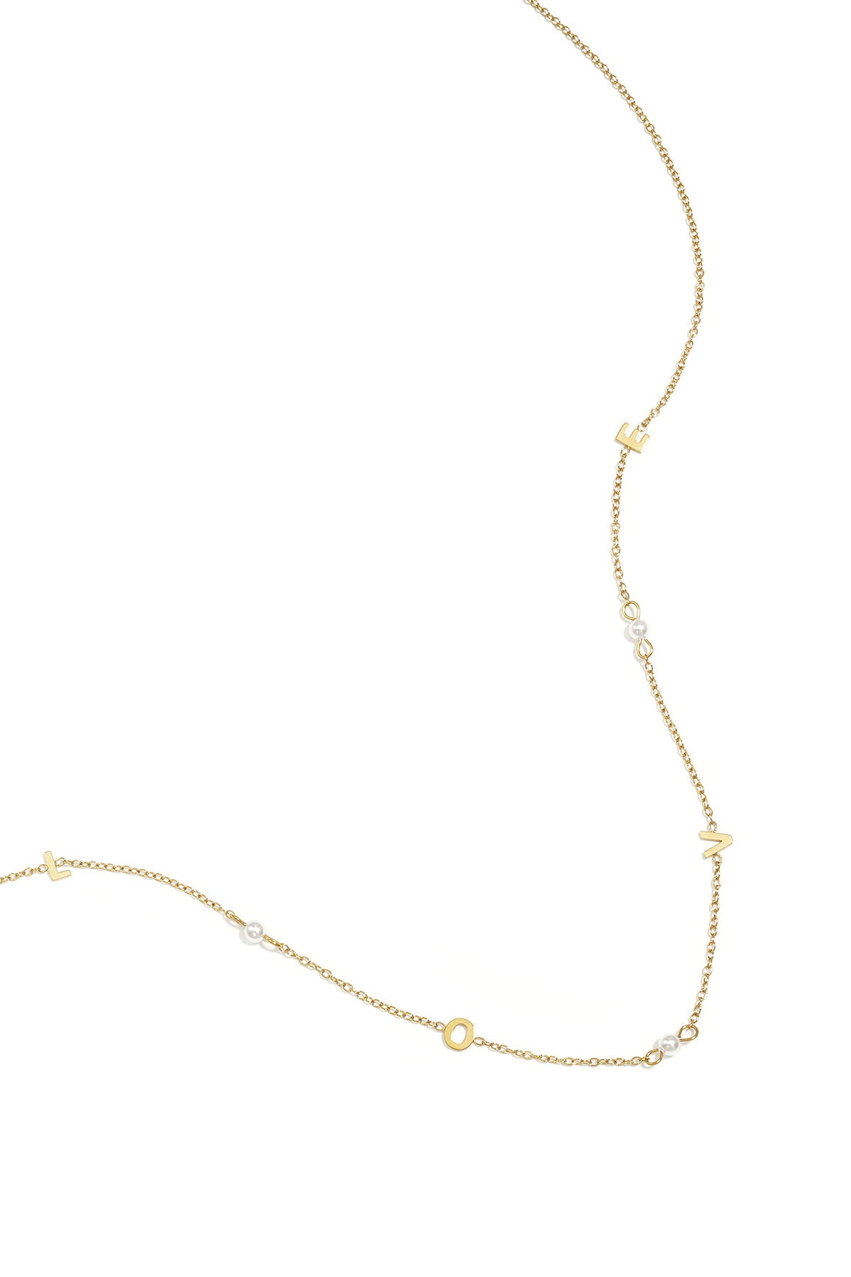 Collar Punti · circonitas espaciadas en acero dorado