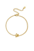 Pulsera Fiorella · flor en cadena de bolitas