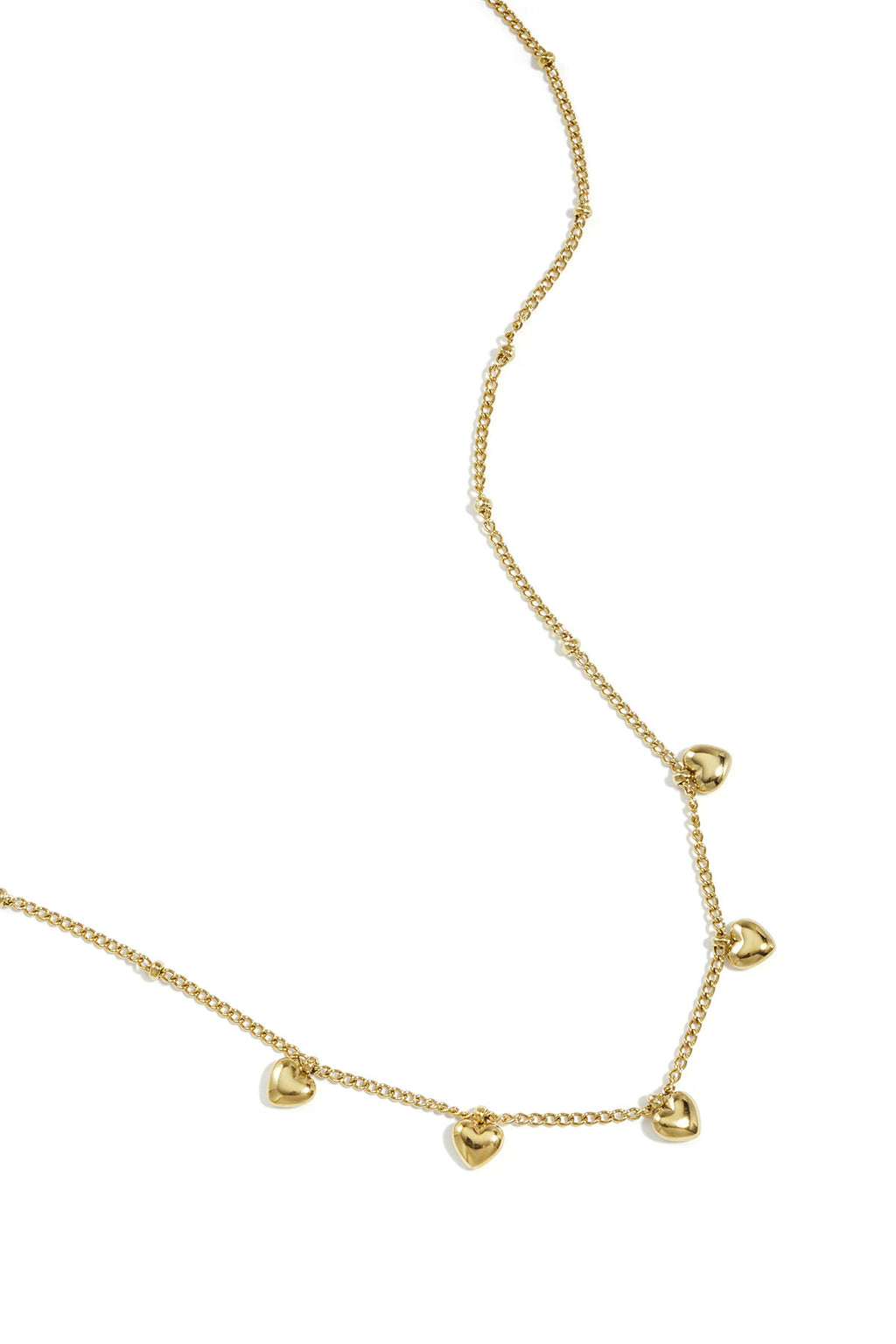 Collar Cuoricini · corazones colgantes de acero dorado