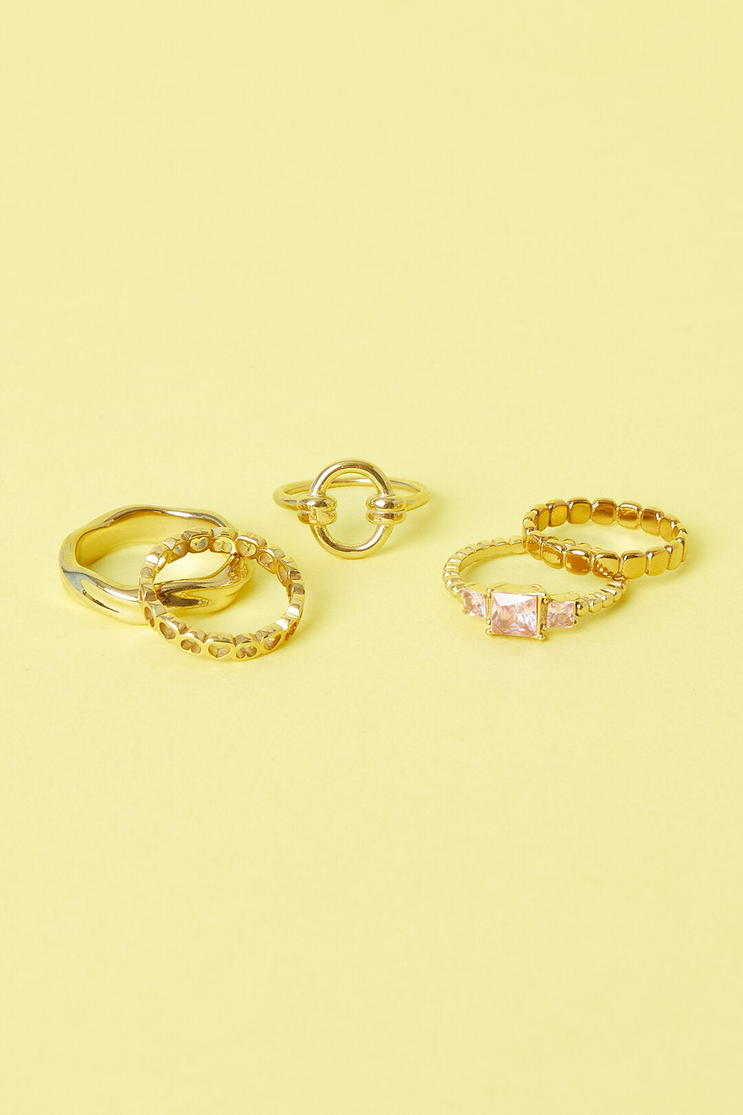 Anillo Nodo Doppio · nudo de dos aros, acero dorado — vista 2