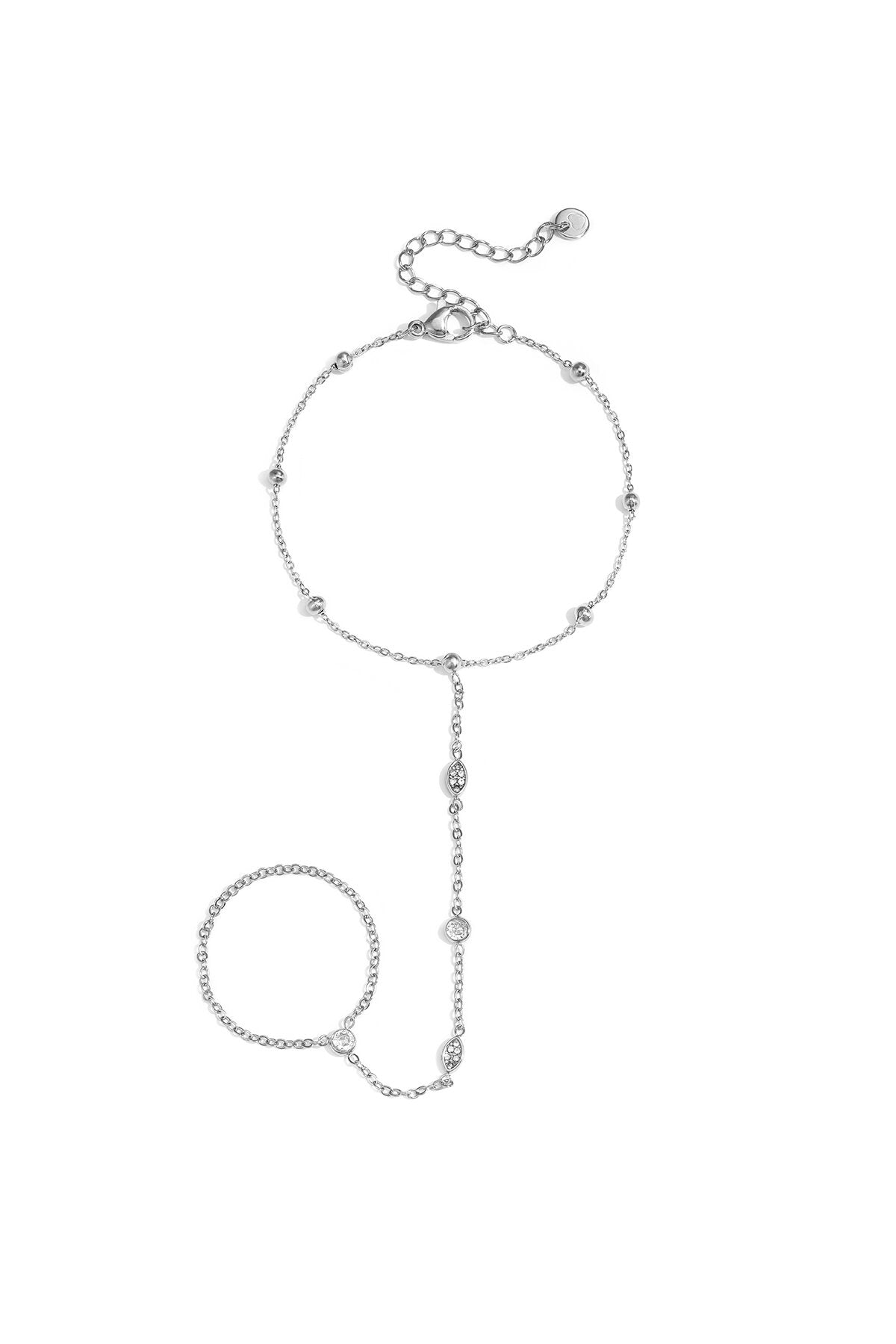 Pulsera-anillo Filo · circonitas — vista 3