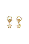 Pendientes Fiorellina · flor calada de circonitas, acero dorado