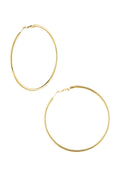 Pendientes Grande · aro fino grande de acero dorado