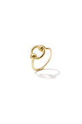 Anillo Nodo Doppio · nudo de dos aros, acero dorado
