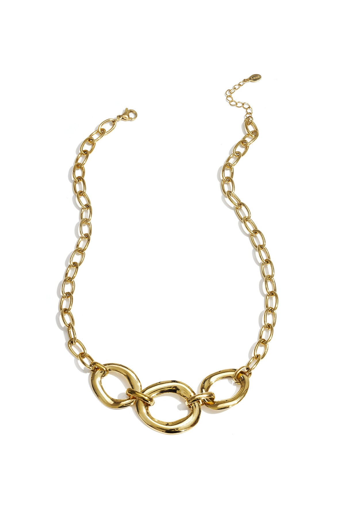 Collar Cerchio 43 cm · eslabones circulares de acero dorado