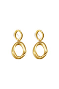 Pendientes Anelli · doble anilla de acero dorado