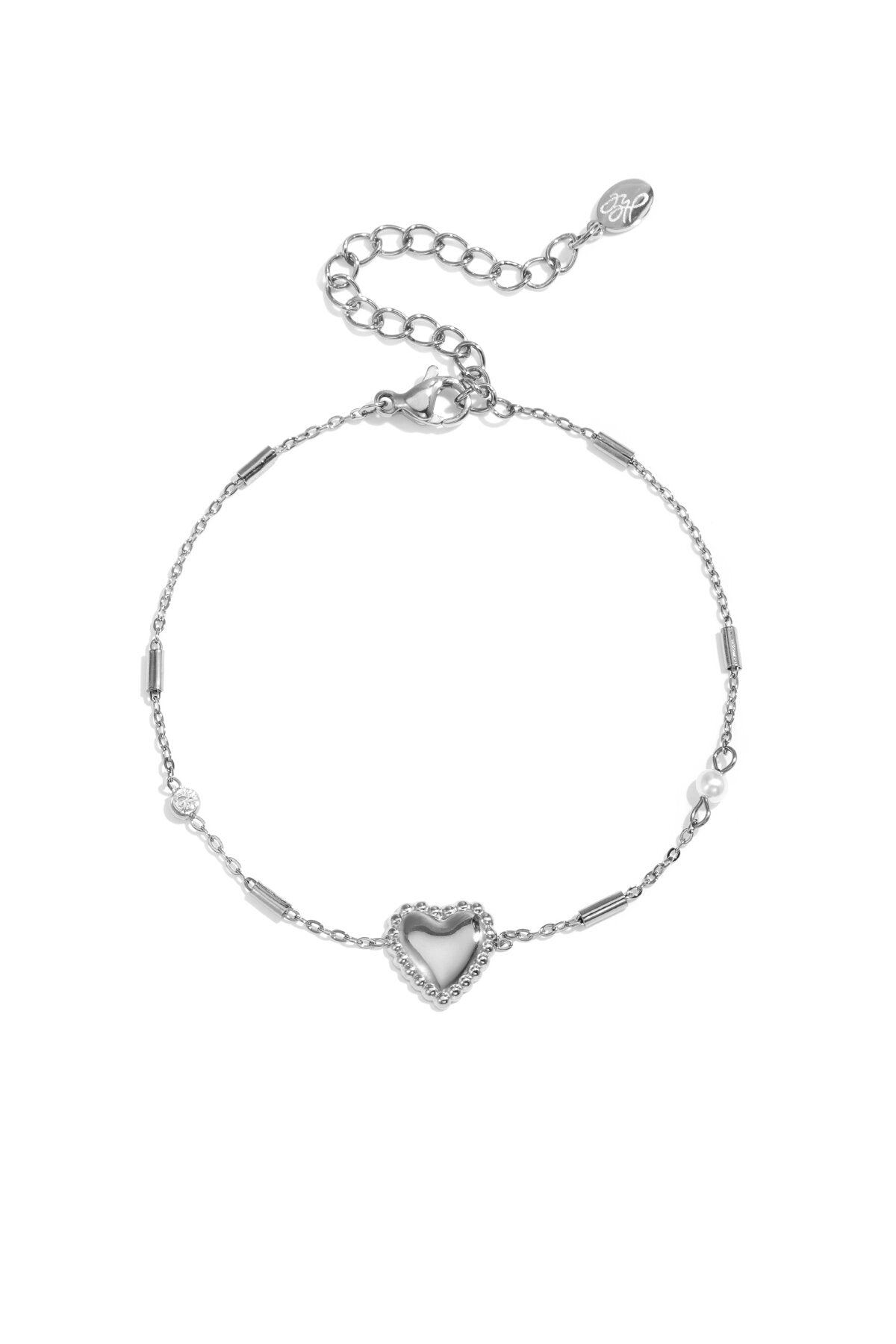 Pulsera Cuore · corazón central — vista 3