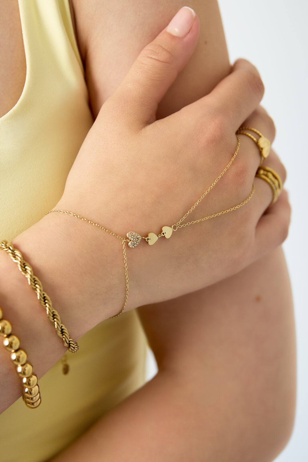 Pulsera-anillo Amore · corazón — vista 2