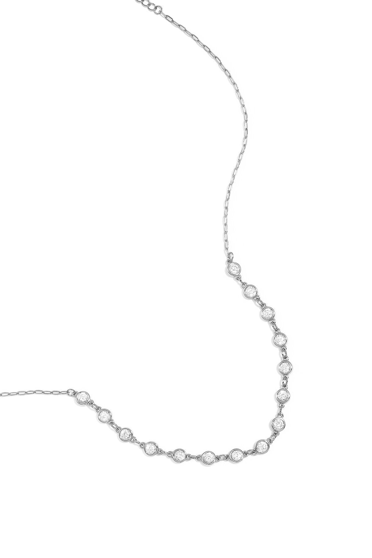 Collar Geometrico · eslabones alternos de acero dorado — vista 3