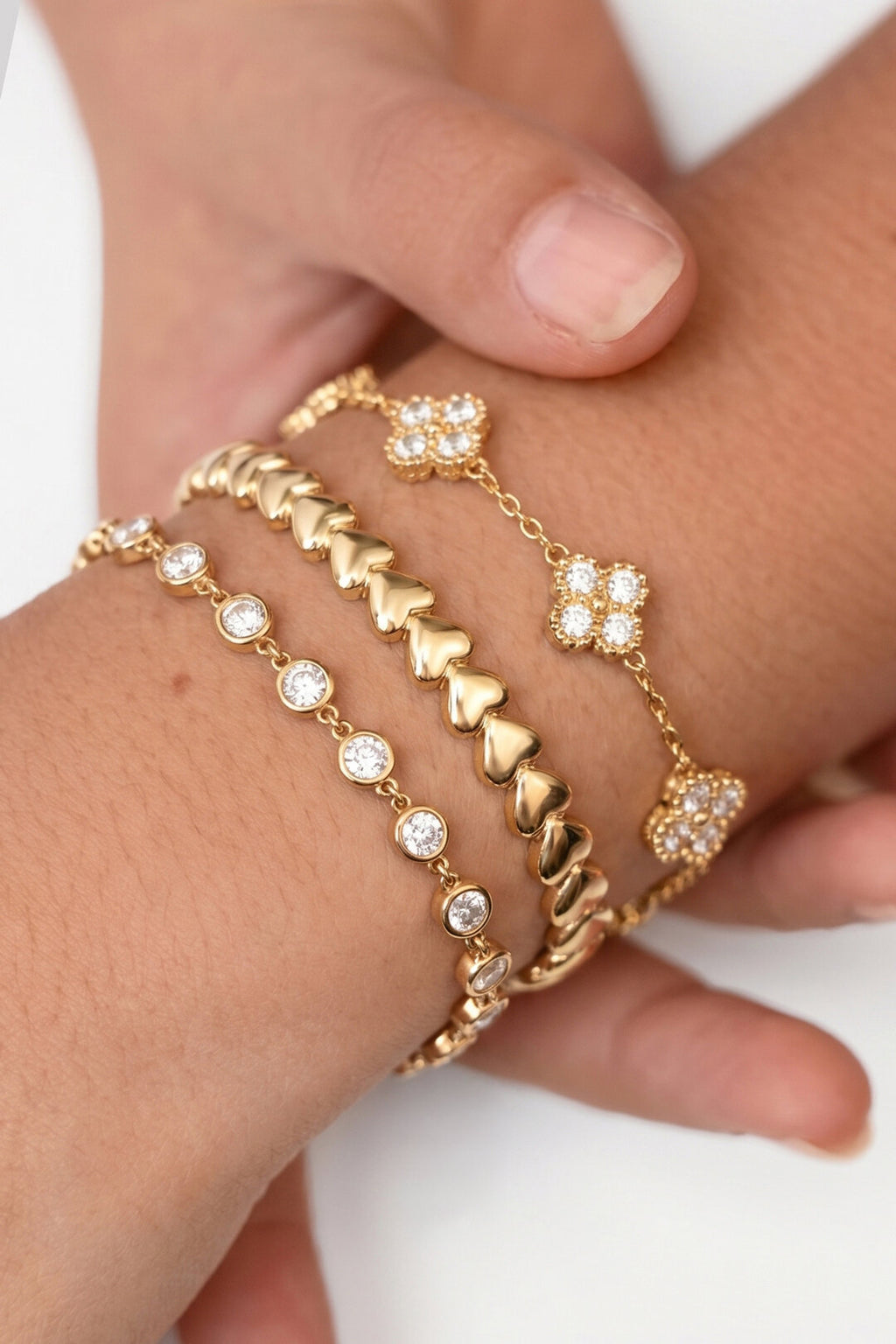 Pulsera Quadrifoglio · tréboles de circonitas — vista 2