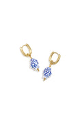 Pendientes Conchiglia Blu · caracola esmaltada en acero dorado
