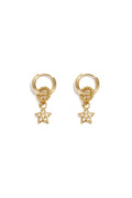 Pendientes Stellina · estrella de circonitas en acero dorado