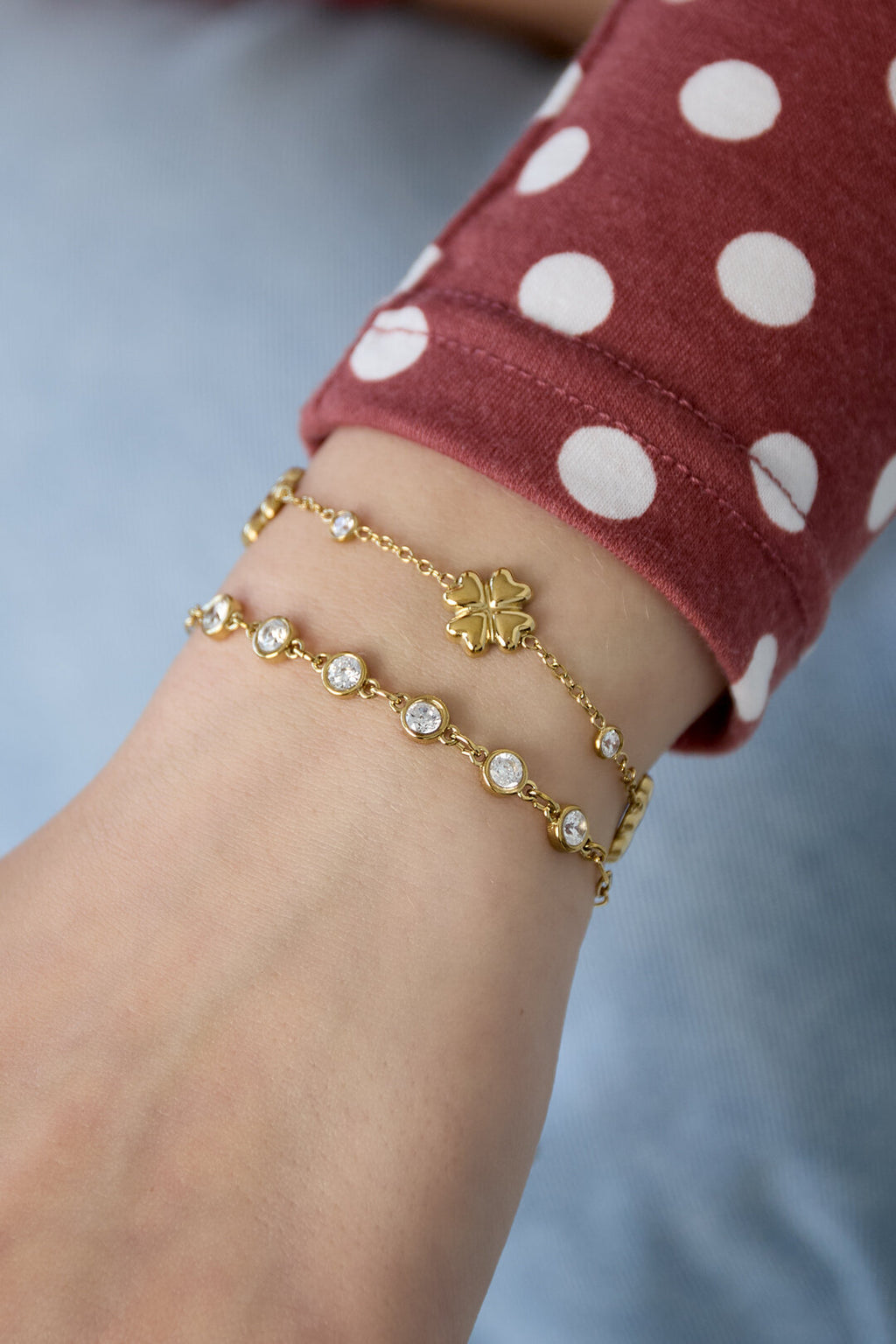 Pulsera Maglia · eslabón y circonitas — vista 2