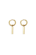 Pendientes Barra · barra colgante de acero dorado
