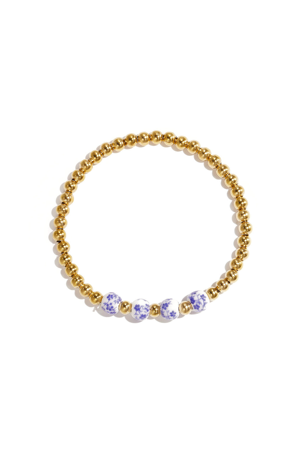 Pulsera Perline Oro · cuentas doradas