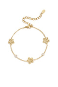 Pulsera Fiore · flores y circonitas