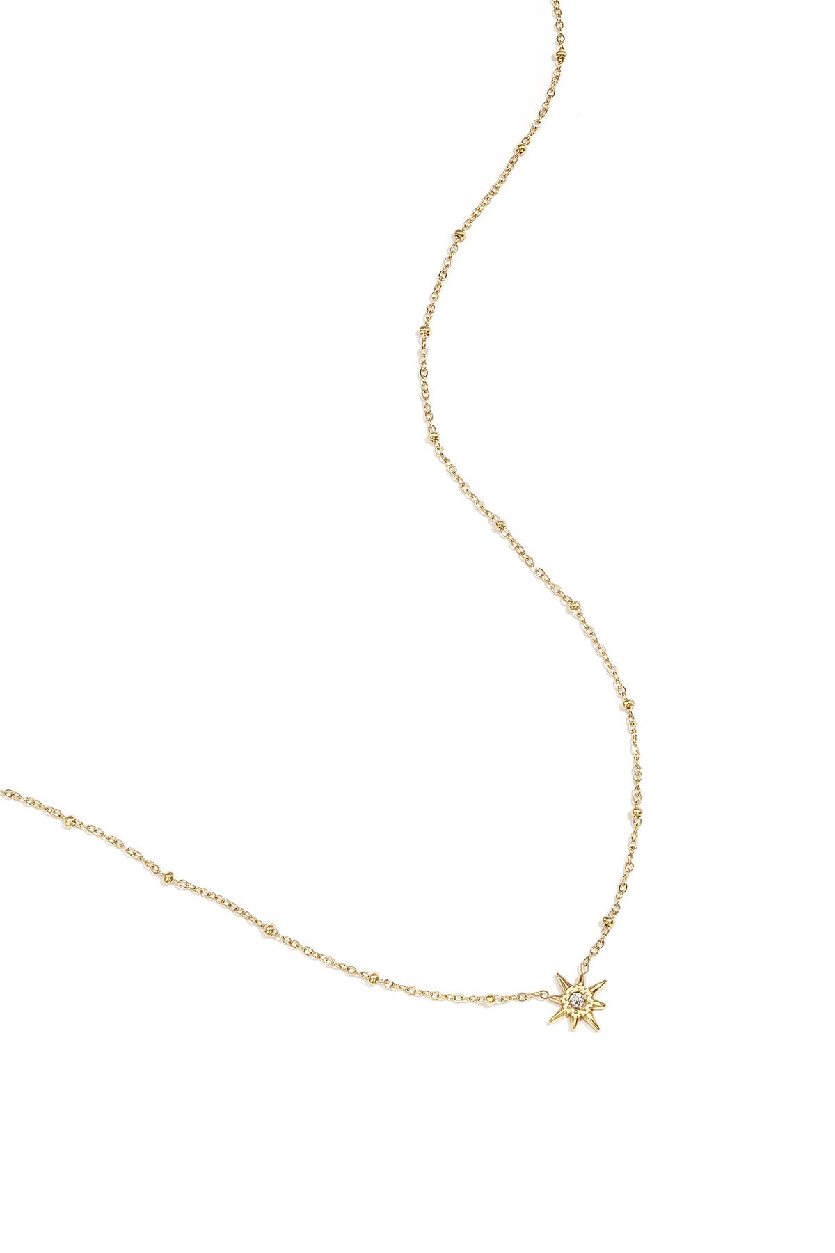 Collar Sole · sol en acero dorado