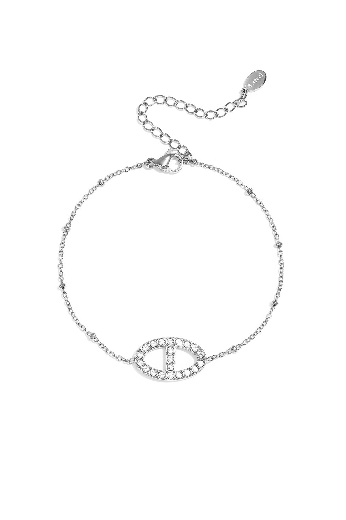 Pulsera Chicco · eslabón oval con circonitas — vista 3