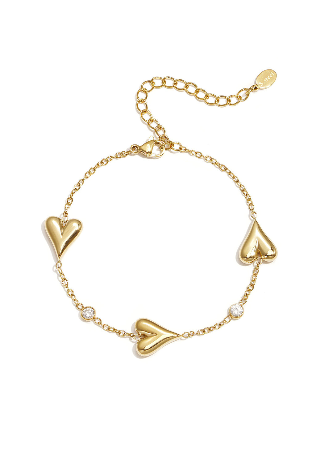 Pulsera Cuori · corazones y perlas