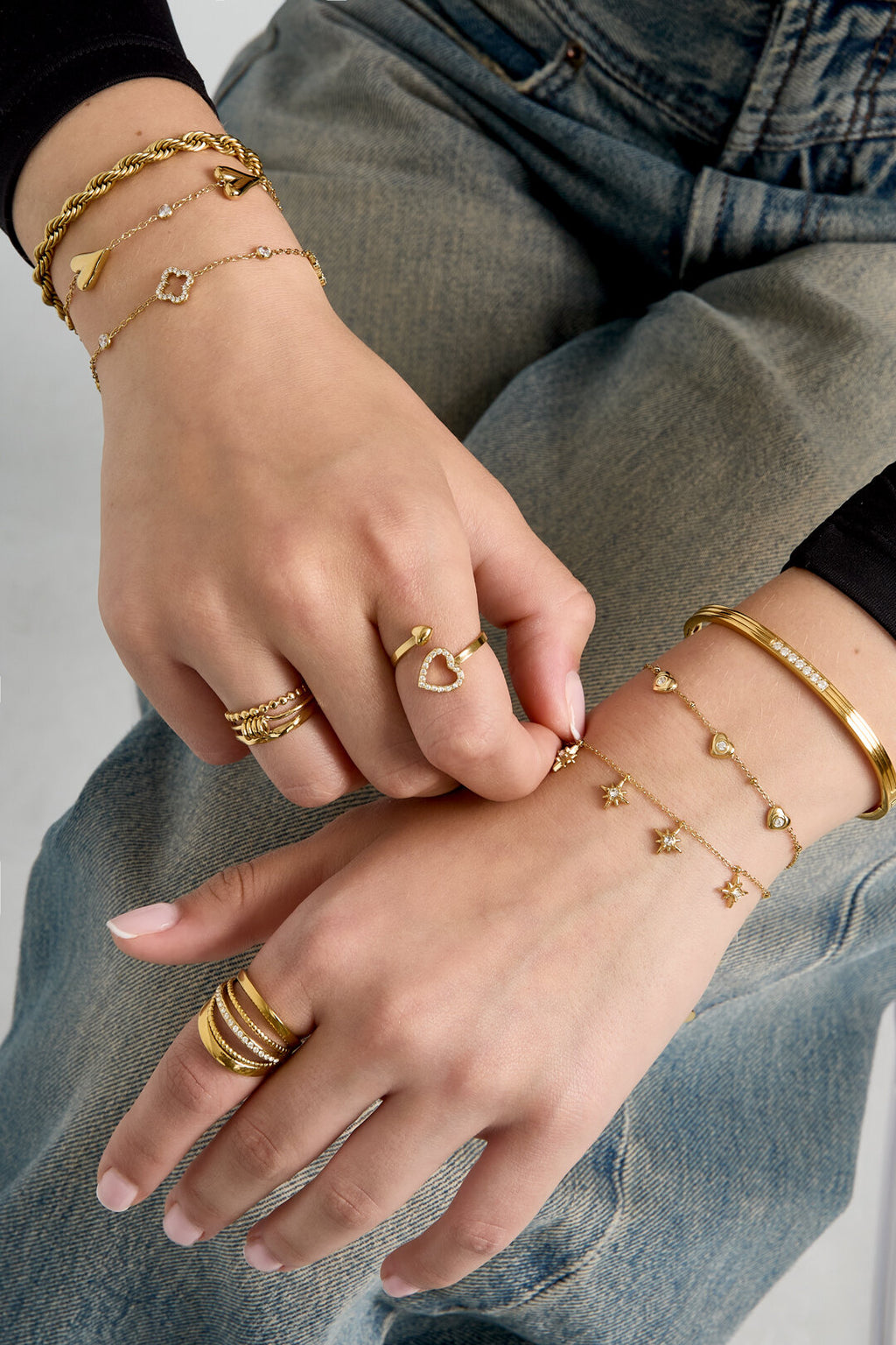 Pulsera Stelle · estrellas colgantes — vista 2