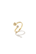 Anillo Piccolo Cuore · corazón minúsculo de circonitas, acero dorado