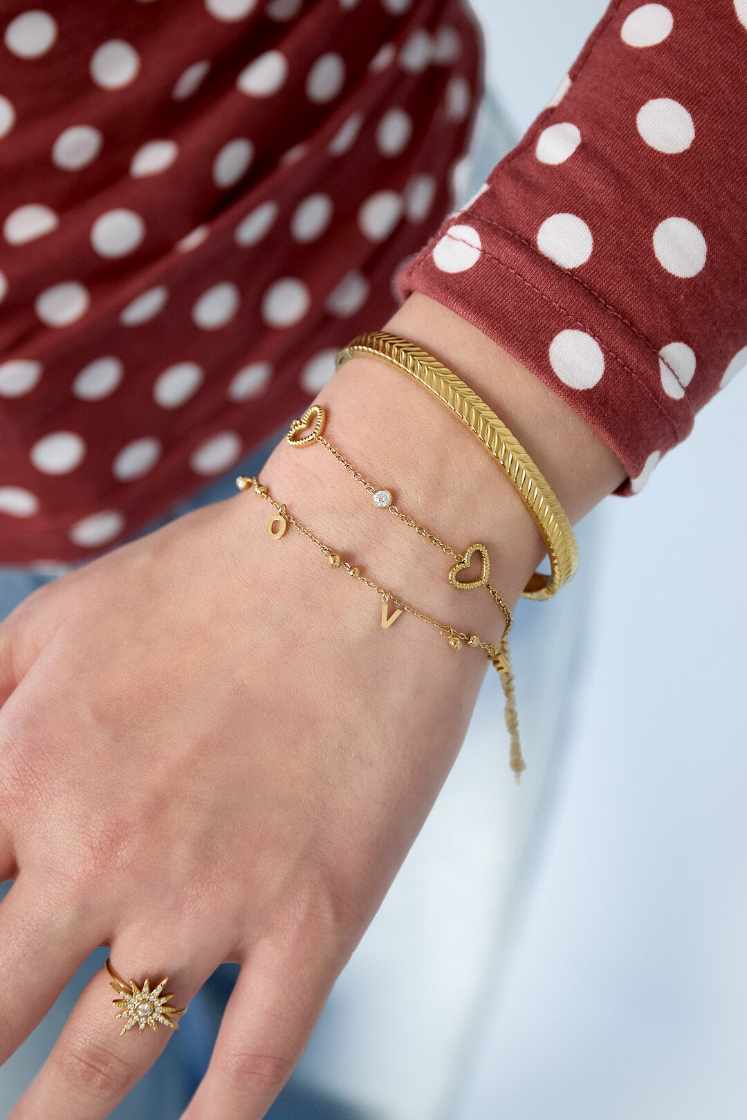 Pulsera Cuori Aperti · corazones calados — vista 2
