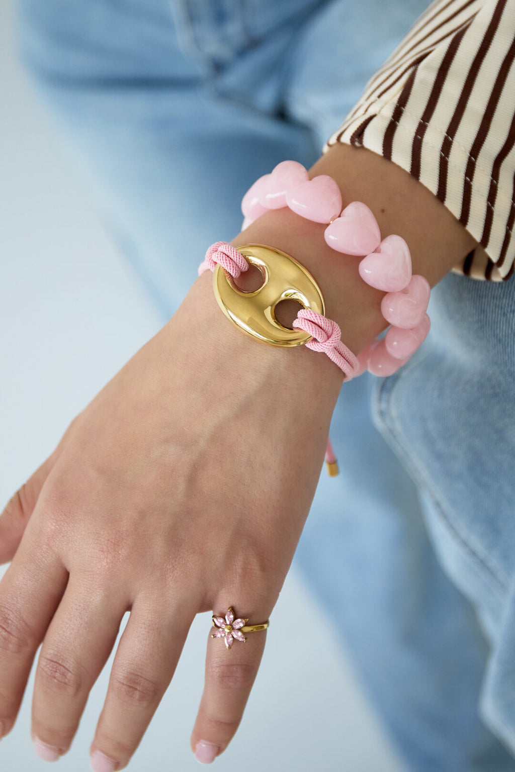 Pulsera Corda · cordón trenzado con eslabón — vista 3