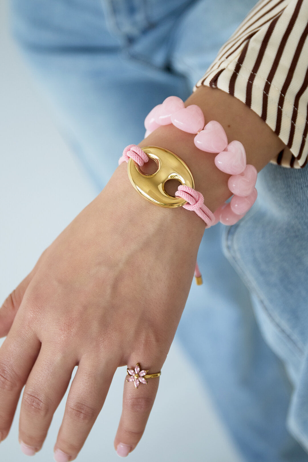 Pulsera Corda · cordón trenzado con eslabón — vista 3