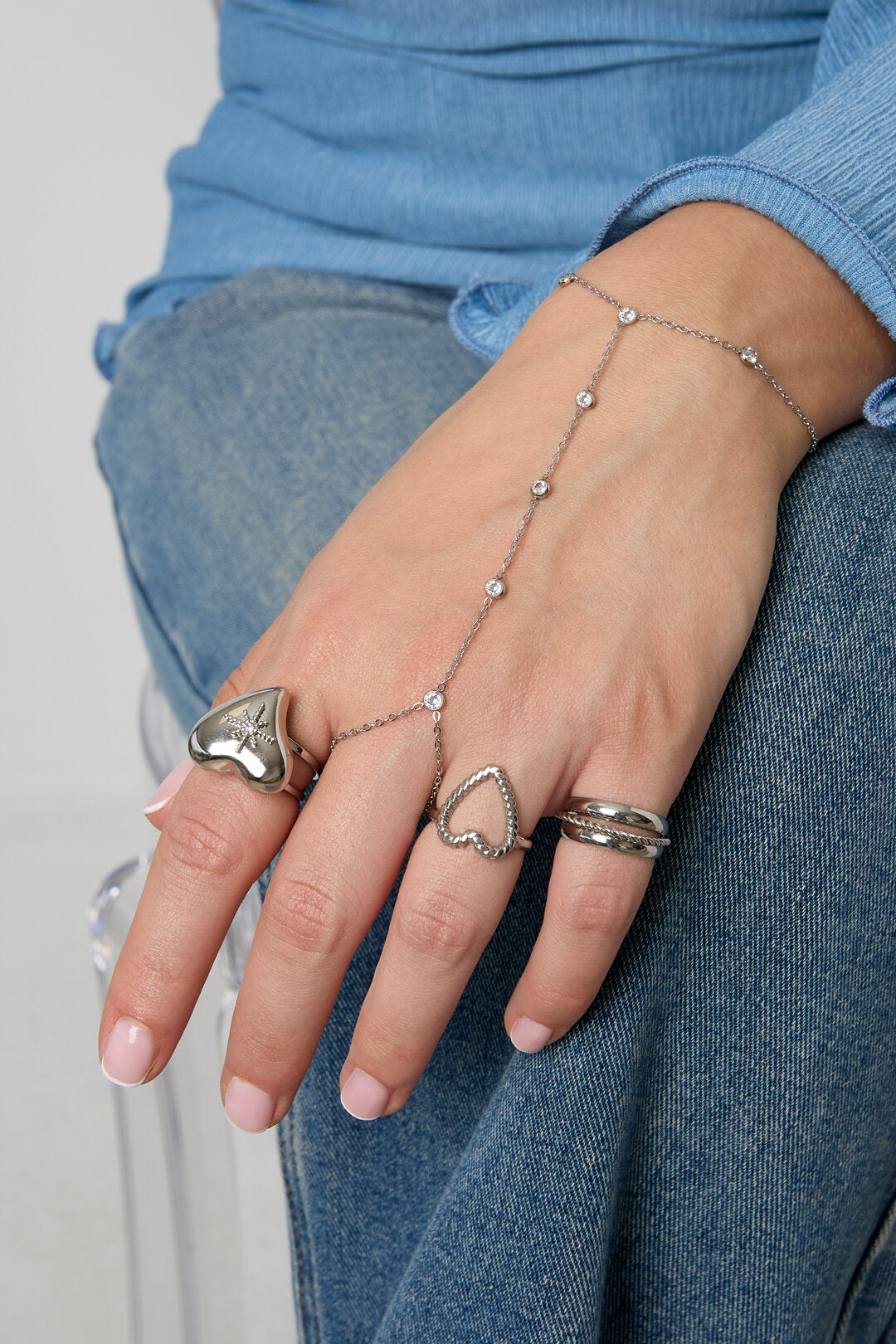 Pulsera-anillo Luce · circonitas — vista 2