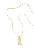 Collar Stivale · colgante de bota en acero dorado