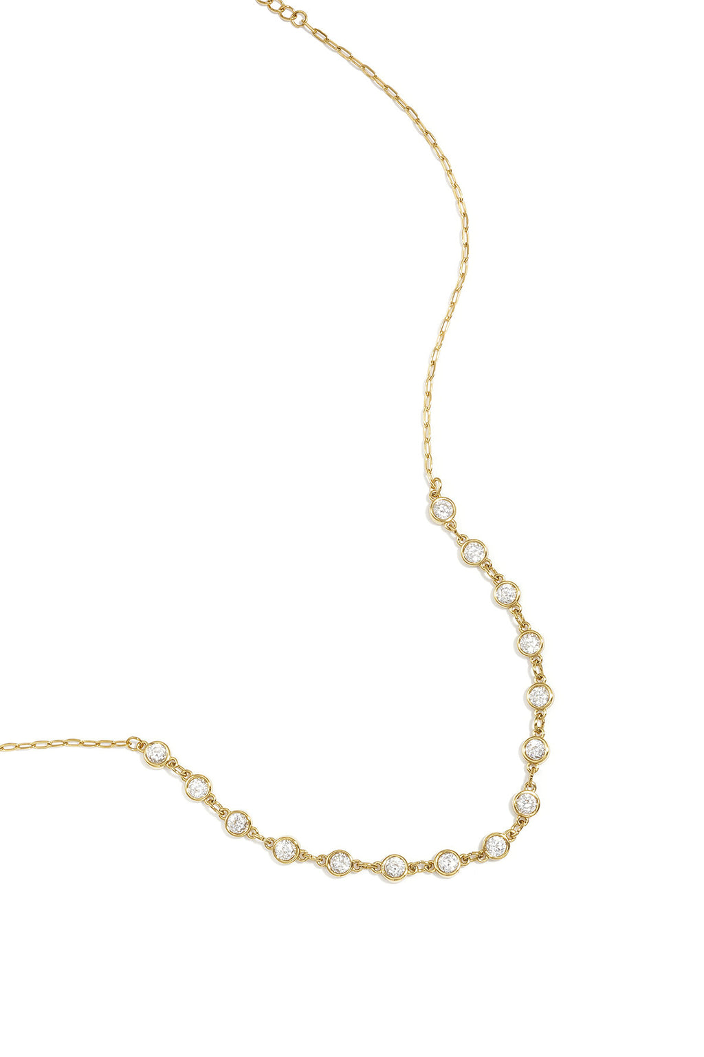 Collar Geometrico · eslabones alternos de acero dorado