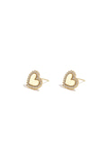 Pendientes Cuoricino · corazón de nácar de poste, acero dorado