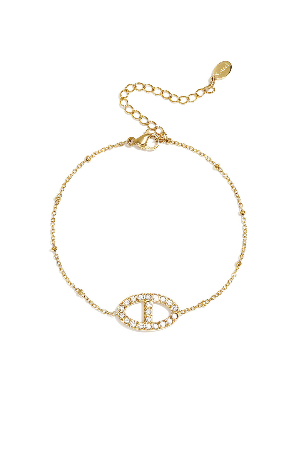 Pulsera Chicco · eslabón oval con circonitas