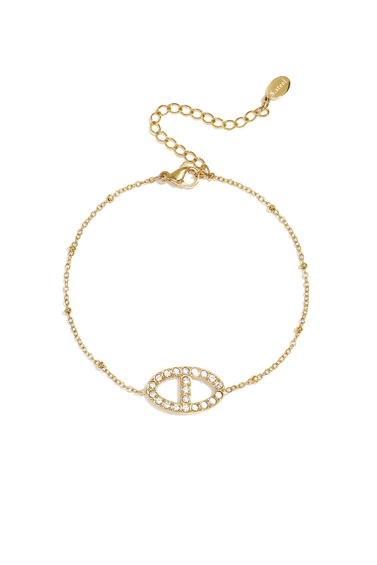 Pulsera Chicco · eslabón oval con circonitas