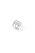 Anillo Maglia · triple aro con eslabón de circonitas, acero dorado — vista 3