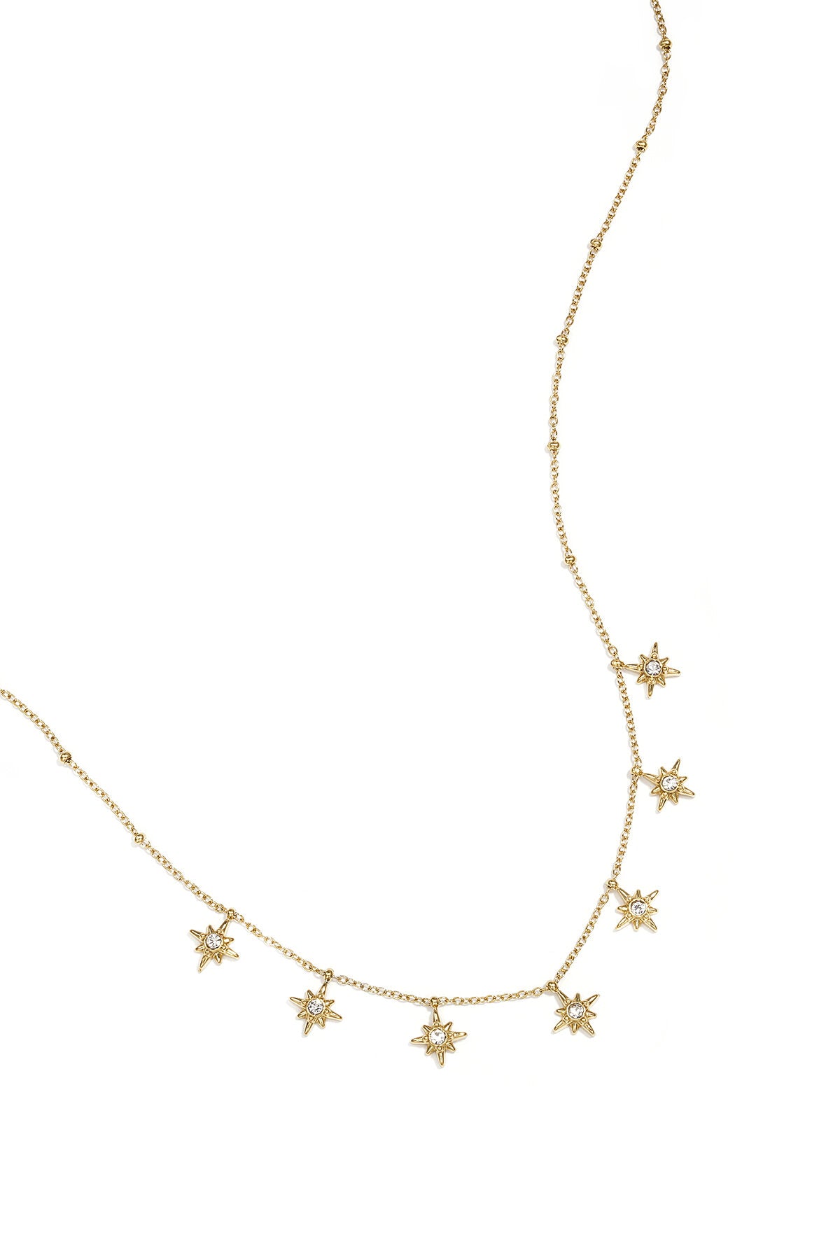 Collar Stelle · estrellas colgantes en acero dorado