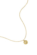 Collar Sorrisino · medallón pequeño de acero dorado