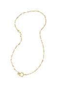 Collar Figaro · cadena fina de acero dorado