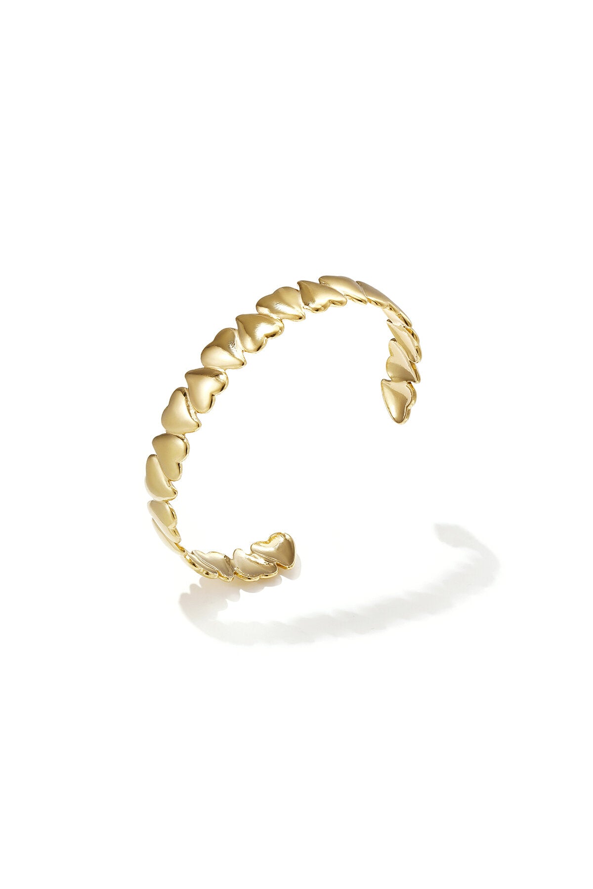 Pulsera rígida Cuori · corazones en relieve