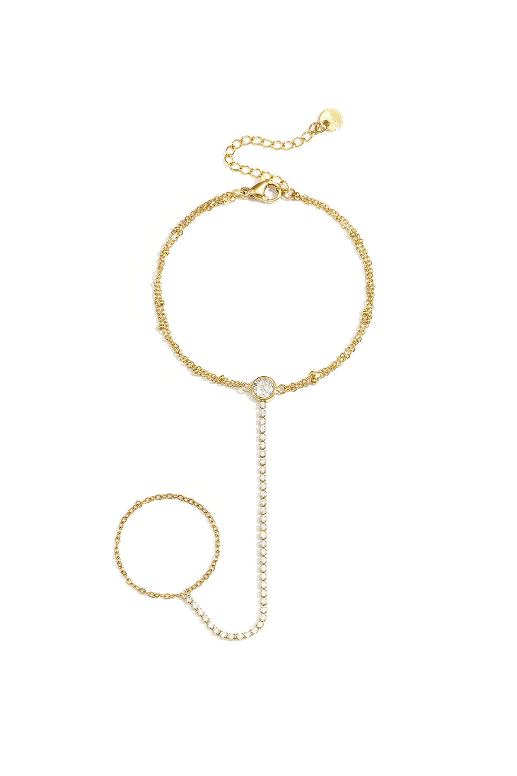 Pulsera-anillo Cuore Pieno · cadena de bolitas