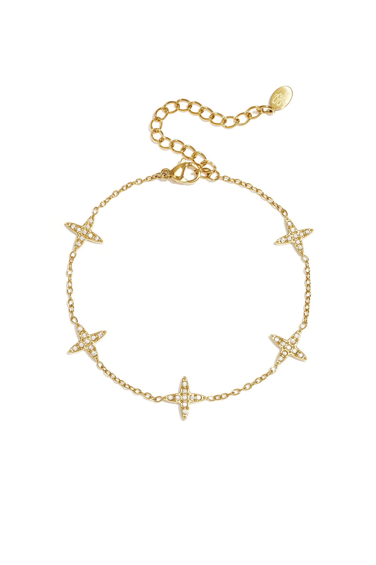 Pulsera Stelline · estrellas de cuatro puntas