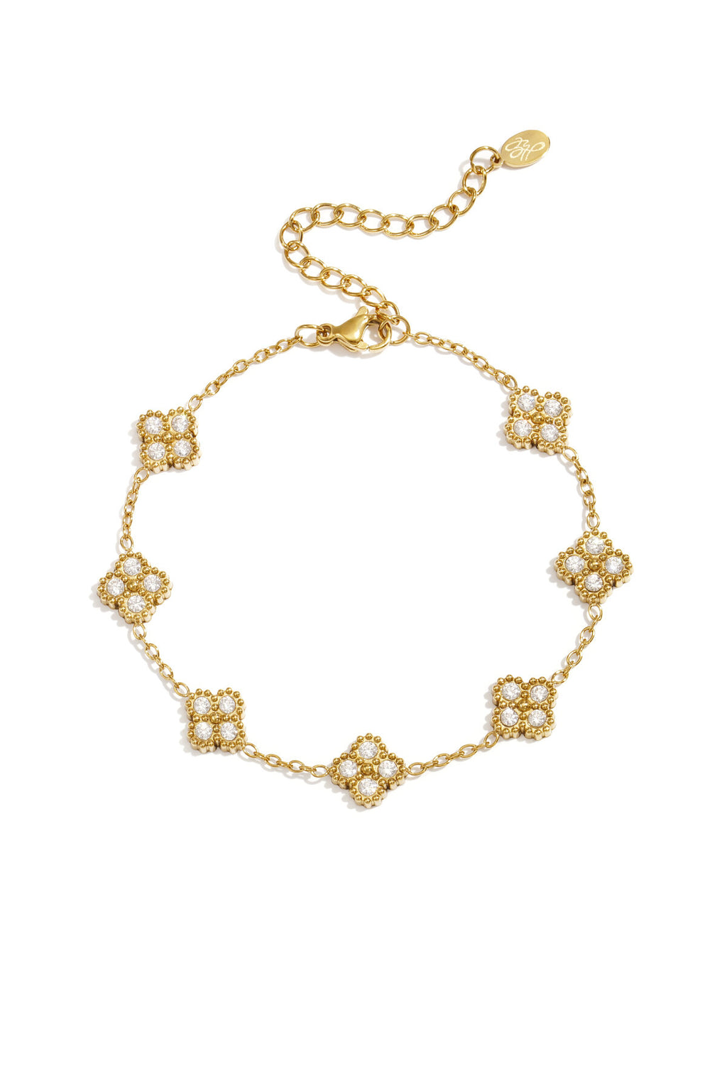 Pulsera Quadrifoglio · tréboles de circonitas