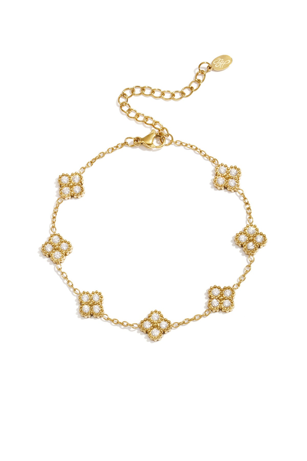Pulsera Quadrifoglio · tréboles de circonitas