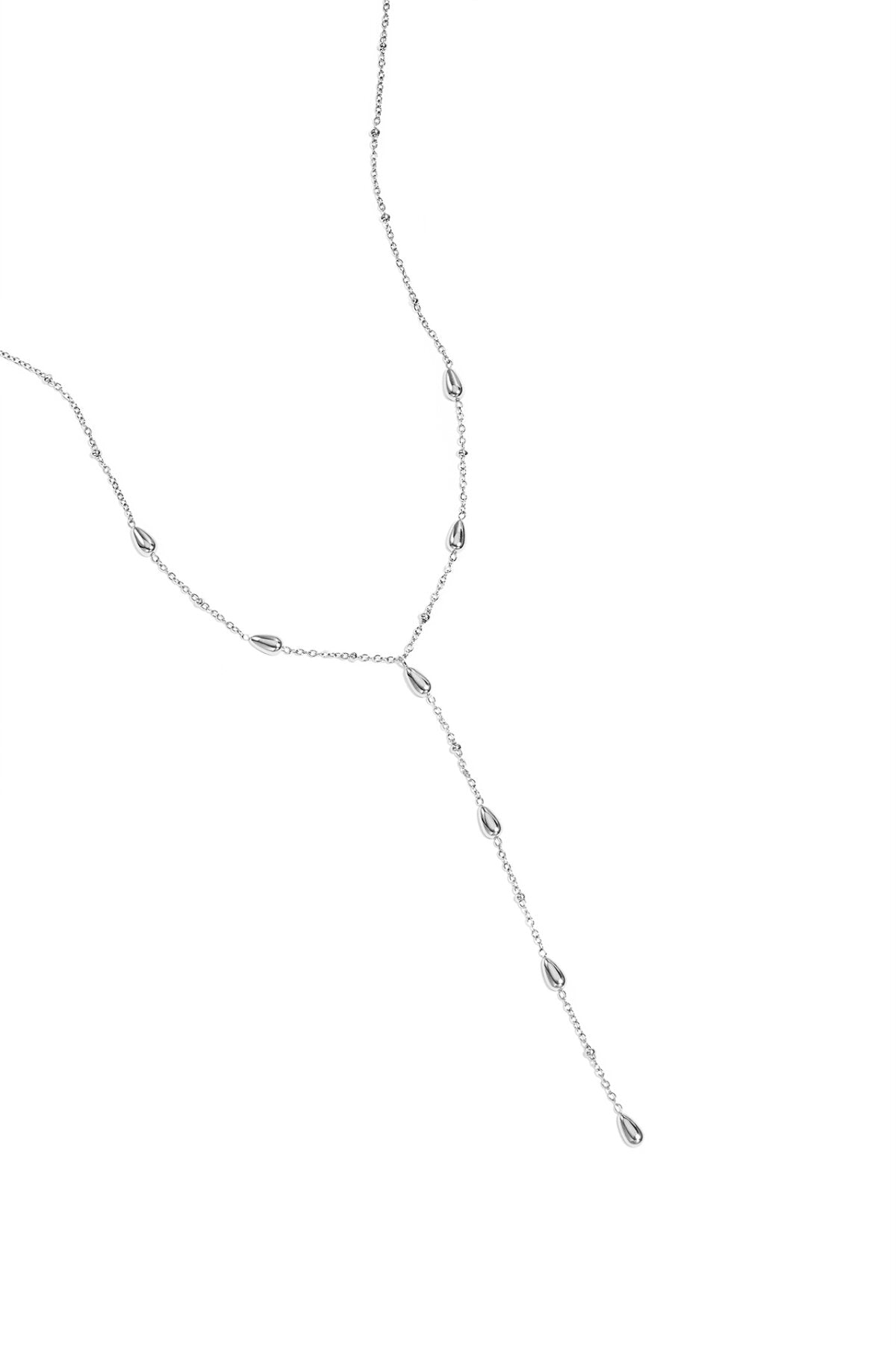 Collar Lariat Perline · cuentas en acero dorado — vista 6