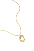 Collar Cerchietto · aro irregular pequeño, acero dorado