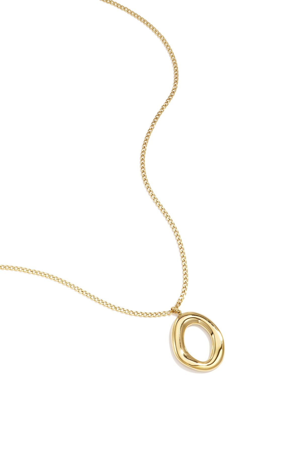 Collar Cerchietto · aro irregular pequeño, acero dorado