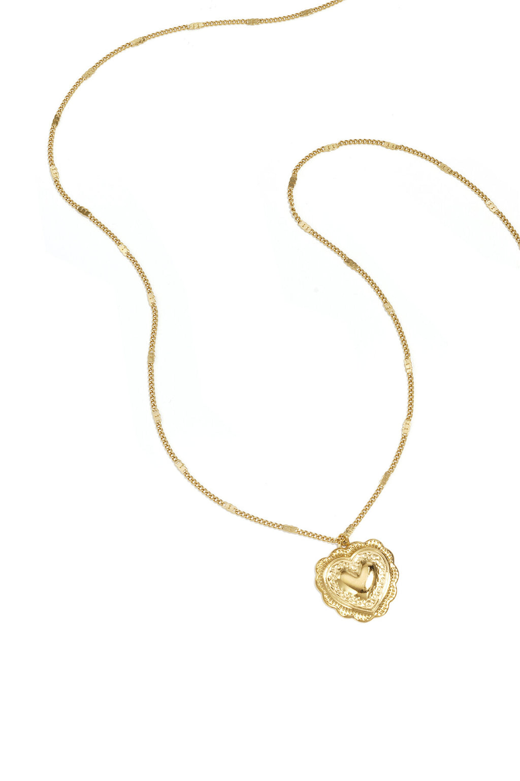 Collar Medaglione · medallón de acero dorado