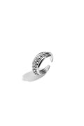 Anillo Bolle · aro ancho con circonitas engastadas, acero dorado — vista 3
