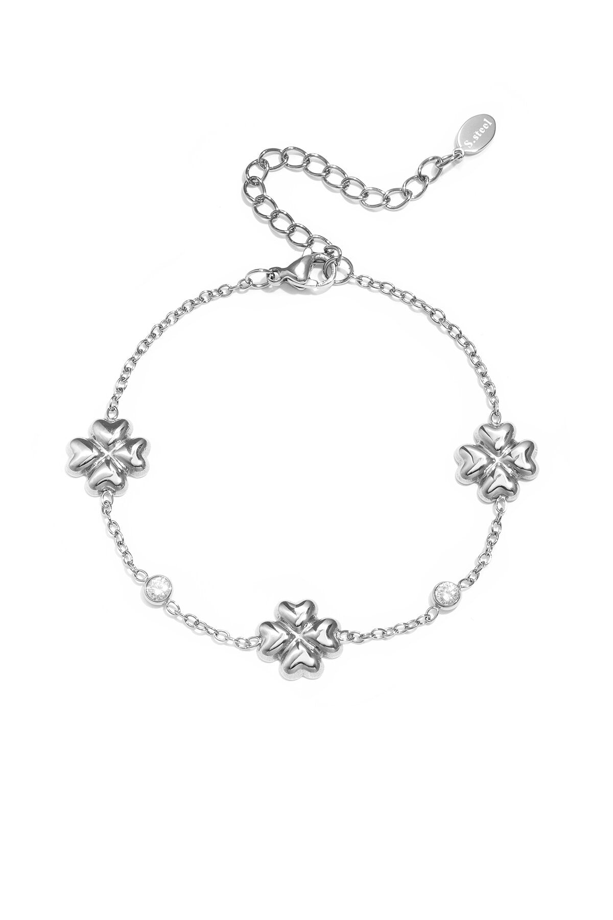 Pulsera Fiori · flores y perlas — vista 3